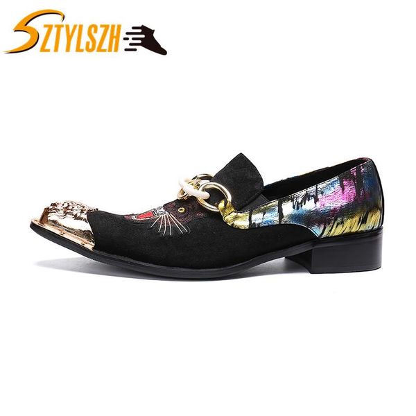 

luxury fashion classic suede leather print men dress shoes wedding shoes sapatos oxfords for men party work leather, Black