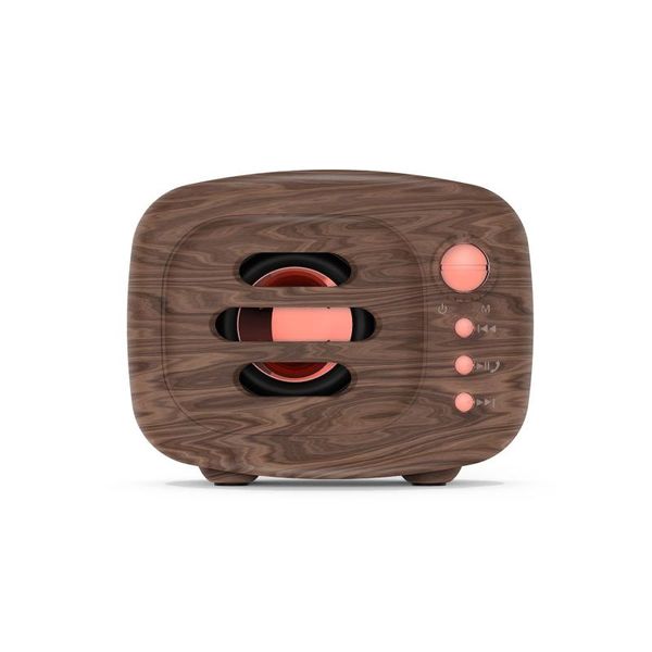 

5w bluetooth 5.0 открытый портативный беспроводной ретро текстура древесины bluetooth speaker stereo music surround поддержка fm tfcard bass