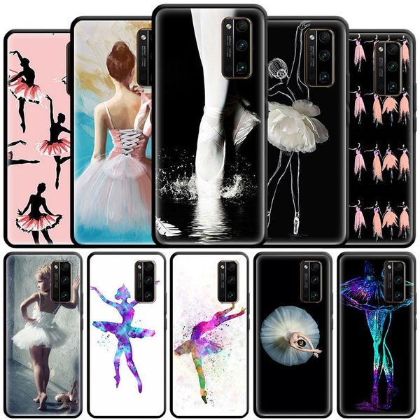 

ballet girl dancing case for huawei honor 9c 9s 20 10 lite 20s 8x 9x pro play 9a y9 y7 2019 soft phone coque shell