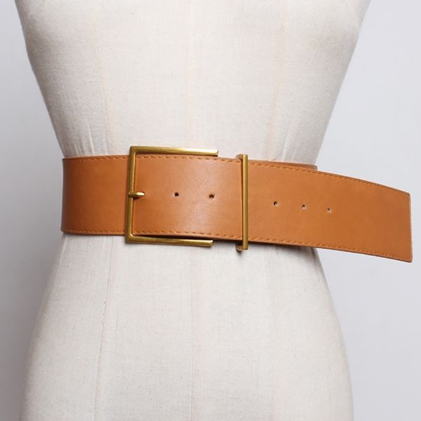 

ewq] 2020 new arrivals coat belt female wide waist seal decoration with skirt sweater fashion all match vintage belt aw77801 t200427, Black;brown