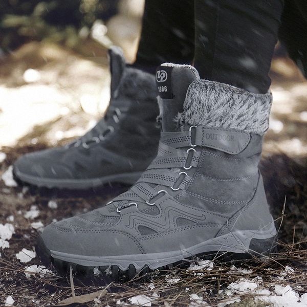 

new 2020 winter boots women basic women mid-calf boots round toe zip platform female shoes warm couple's shoes #v09b, Black