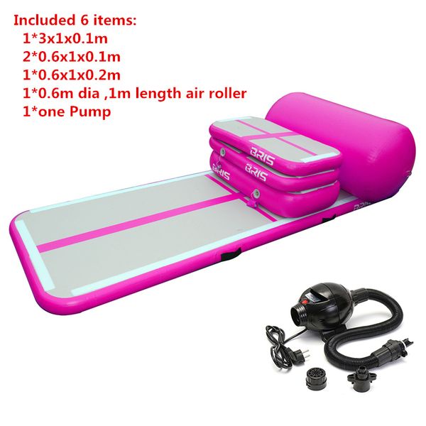

a set (4 air track+1 roller+1 pump) inflatable air track water trampoline airtrack gymnastics air mat for sale