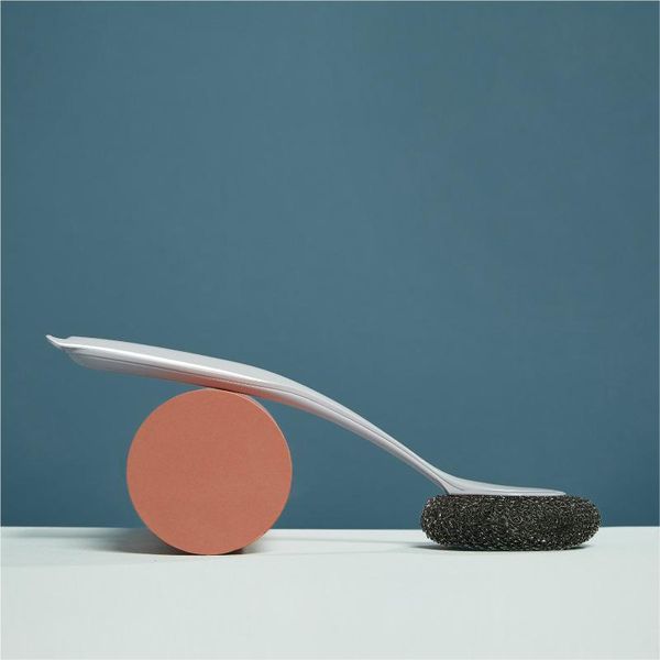 

long handle cleaning wire ball pot brush stainless steel kitchen cleaning washing pot with handle brush pot artifact h wmtzln