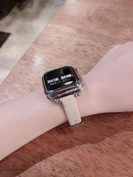 

suitable iwatch5 6 leather fashion watch 4 3 2 / 1 stands for female with se personality thin