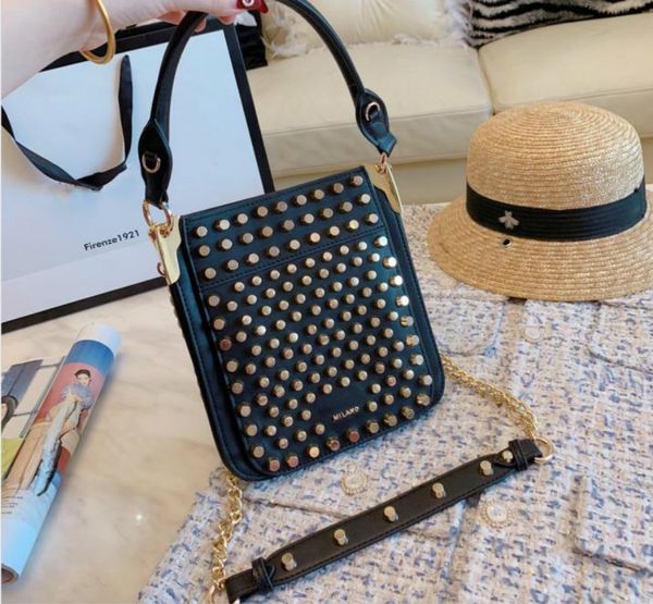 

fashion bag female shoulder handbags woman sac bag rivet urban beauty rank thin size retro special design 2020