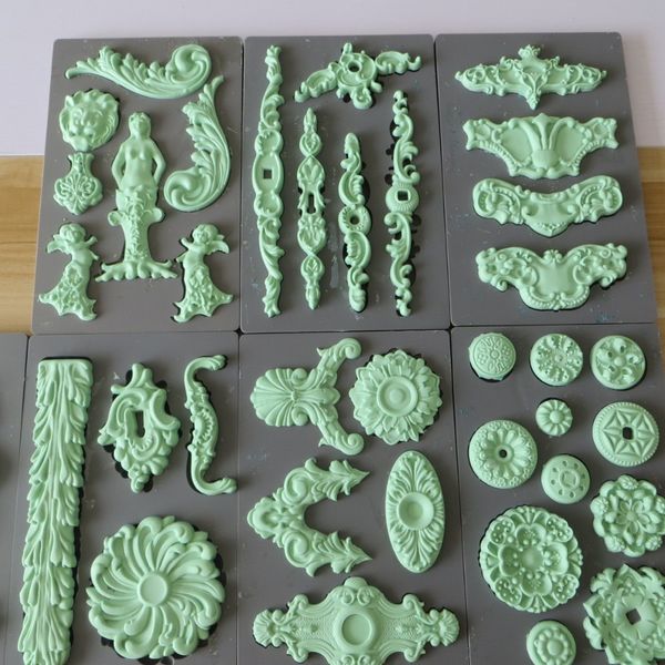 27 estilos Silicone Fondant Moldes Açúcar Craft Ferramentas de Bolo Decoração de Casa Bakeware Arte Vintage Decoração Moldes de Argila 201023