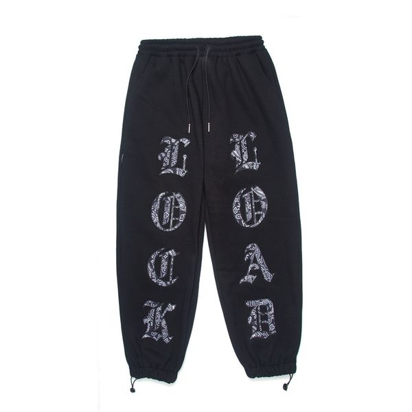 

cashew stick printing thickened casual pants men's inschao brand leggings harajuku street trend pants, Black