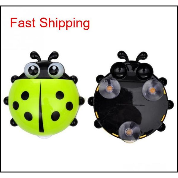 

new cartoon coccinella septempunctata/ladybug sucker toothbrush holder suction hooks household items bath qylwdd packing2010
