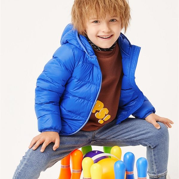

children light down jacket boy new girls autumn and winter baby big boy anti-season coat y200901, Blue;gray