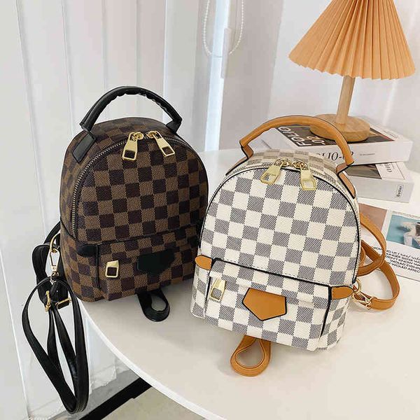 

backpack women's mini classic checkerboard advanced sense small fashion