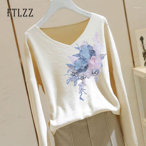 

2019 new fashion women v-neck sweater spring autumn long sleeve casual thin knitted ladies plus size pullover clothing1, White;black