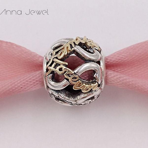 

silver&14k gold openwork infinity s925 silver pandora charms for bracelets diy jewlery making loose beads silver jewelry wholesale 791525cz, Black