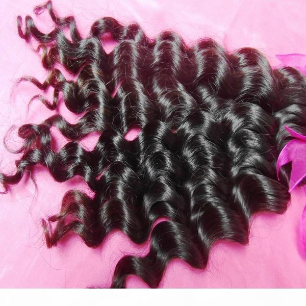 

tropical wave loose curly virgin malaysian unprocessed hair extension 3 bundles thick hairs clearrance sale, Black