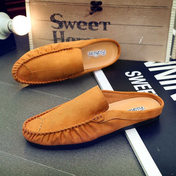 

2022 summer men loafer shoes flat leisure lightweight hard-wearing slip-on soft comfortable -heeled footwear size39-44 designer classic luxu, Black