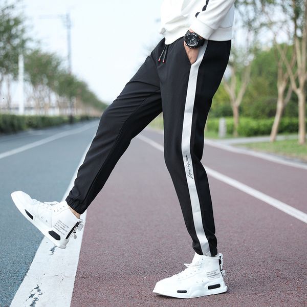 

new korean sports casual pants for men in spring and autumn of 2019, Black