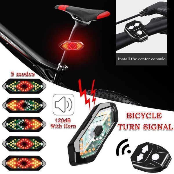 

bike lights remote control bicycle taillight waterproof usb rechargeable bright safety warning brake rear with horn1