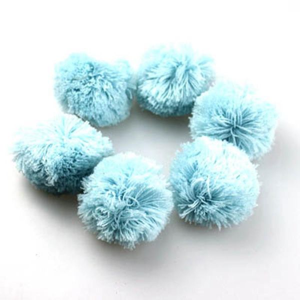 

10шт мешок пряжи pom pom diy моды пушистые помпоны шары для hat ручной beanie сумки для волос шарфы аксессуары диаметр 70мм wmtupp