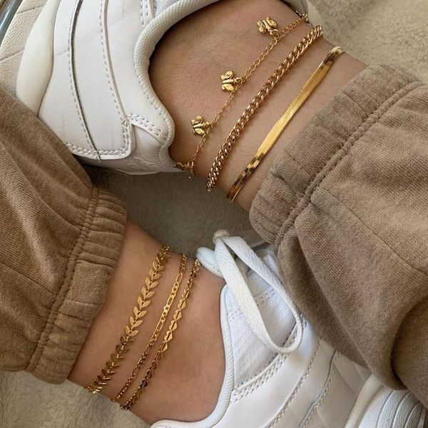 

boho anklet ноги геометрии цепи лодыжки летний браслет бабочка кулон шарм сандалии босиком пляжные ноги свадебный еврей wmtwsb, Silver