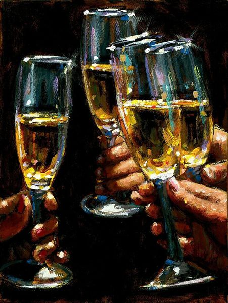 

brindis con champagne home украшения handpainted hd печать маслом живописи на холсте настенное искусство холст фотографии 210104