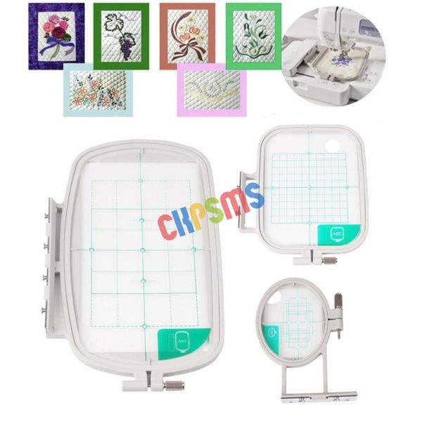 

#embroidery hoop-3 embroidery hoop compatible with brother se400 se425 pe500 innov-is 500d 900d 950d new, Black