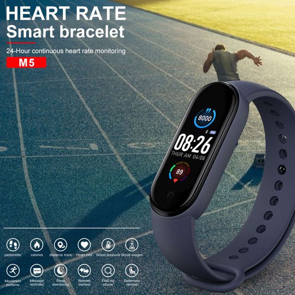 

m5 m4 with watch tracker sports wristband heart blood prsure intelligent belt health monitoring
