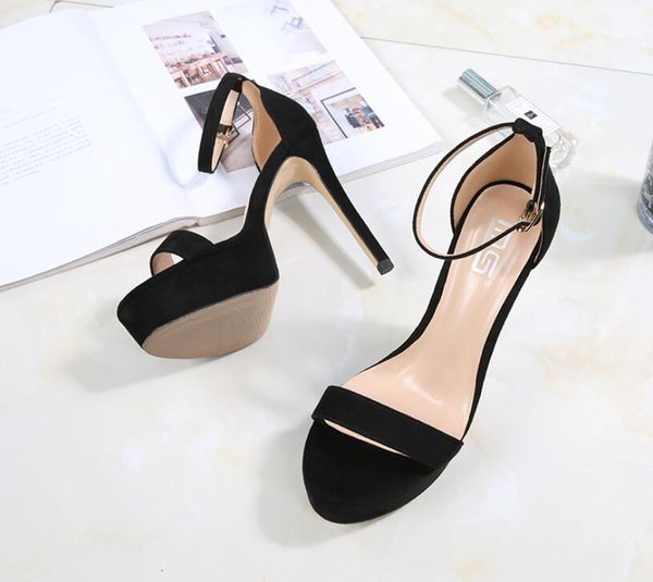 

wholesale women sandals high heels 12.5cm party wedding black nude outdoor shoes size 35-41 ing