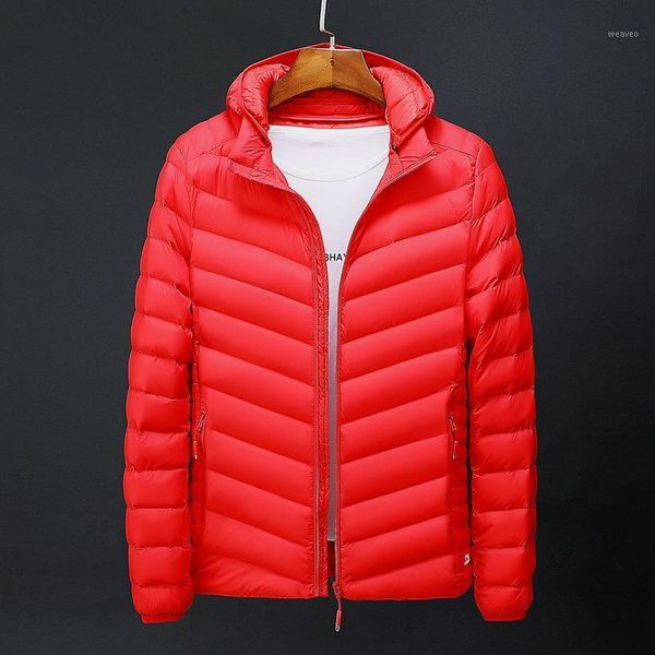 

casual men's ultra lightweight big size men hoodies down jacket waterproof and wind-resistant breathable coat warm jackets1, Black