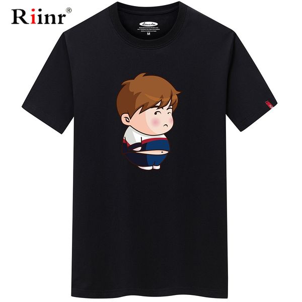 

riinr 2020 new summer fashion cartoon print large size clothes o neck short sleeve casual 6xl sport hooded sweatshirt hoodie men t shirt