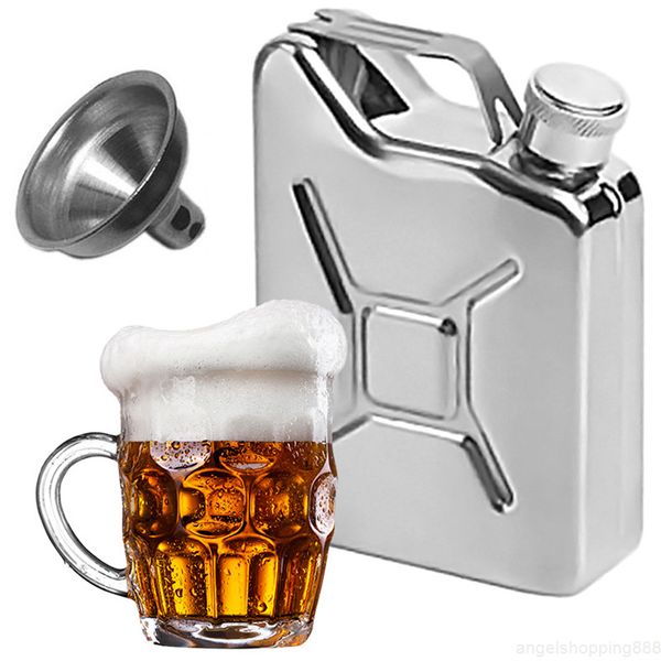 

men's stainless steel flask portable whiskey bottle creative personality gift 5oz