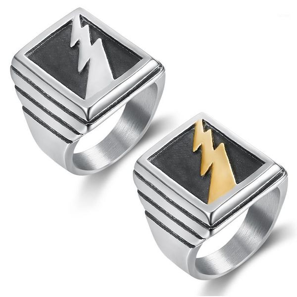 

cool fashion steel metal rings for men women1, Golden;silver