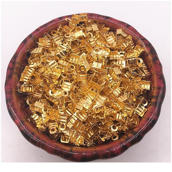

200pcs/lot cords crimp end caps end clasps beads for jewelry making bracelet necklace jewelry findings connec jllvnm