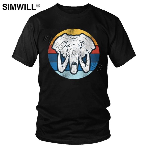 

trend save elephant vintage men's leisure fashion retro short sleeved wild animal tee gift sport hooded sweatshirt hoodie men t shirt
