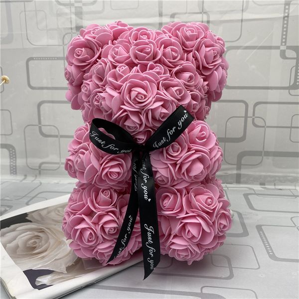 

rose teddy bear new valentines day gift 25cm flower bear artificial decoration christmas gift for women valentines gift