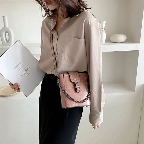 

fashion chain bucket bag simple shoulder messenger bag women's handbag