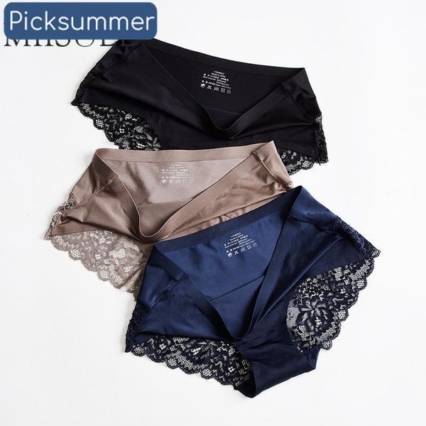 

seamless panties for woman underwear lace briefs solid female panty underwear women lace wholesale, Black;pink