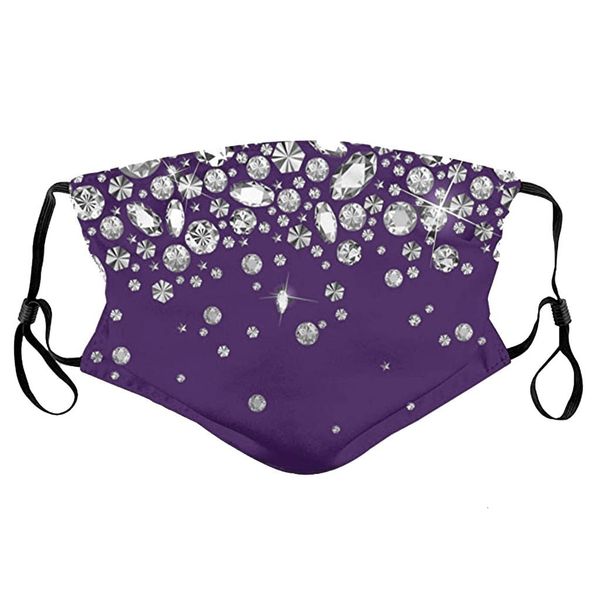 

mask 2020 reusable fashion elastic sparkly washable rhinestone fashion diamond printed masks face bandana face decor jewelry