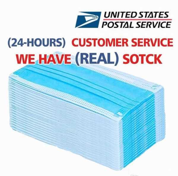 

mascherine disposable face us 3 ply dustproof stock protective cover masks set anti-dust masque dhl ing