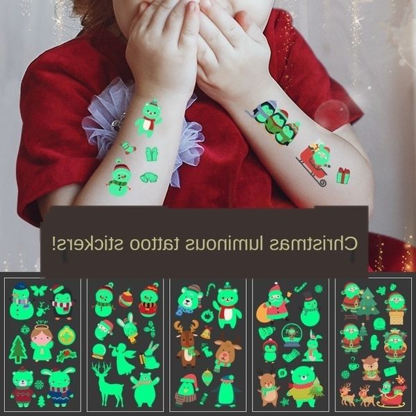 

for waterproof tattoo kids stickers luminous merry decor gift christmas ornaments