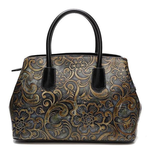 

урожай рельефного леди цветок сумка из натуральной кожи женского одинокого креста на ремне аутентичного real cowskin женщины цветочного коше