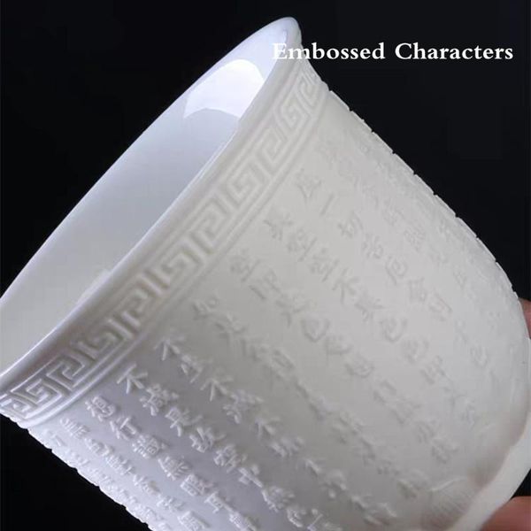 

sheep fat jade tea cup embossed white porcelain teacup ceramic chinese teacup beer cup gift drinkware tankard bbycle sweet07