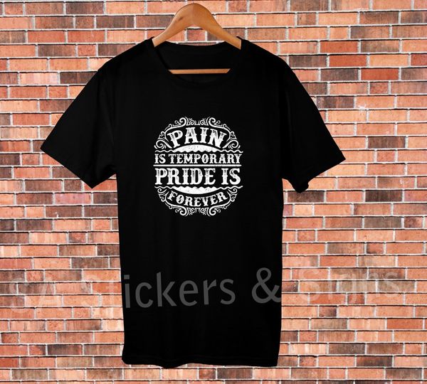 

new casual cool gyms weights motivational with pain is temporary pride is forever sport hooded sweatshirt hoodie men t shirt