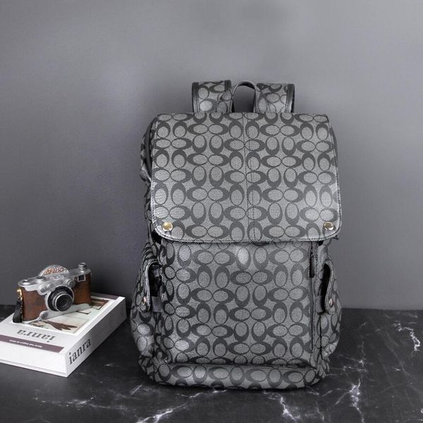 

wholesale men leather shoulder bags fashion large-capacity multifunctional business and leisure computer backpacks college style clamshell s