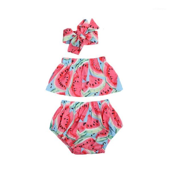 

clothing sets pudcoco summer born baby girl clothes set watermelon off shoulder crop +baby bloomers shorts headband outfit 3pcs clothes1, White