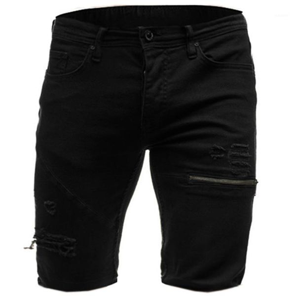 

2020 summer denim shorts male jeans men jean shorts bermuda skate board harem cowboy jogger distressed jeans streetwear1, Blue