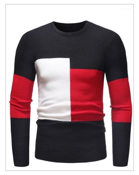 

2020 winter new arrivals thick warm sweaters o-neck wool sweater men brand clothing knitted cashmere pullover men -2xl1, White;black
