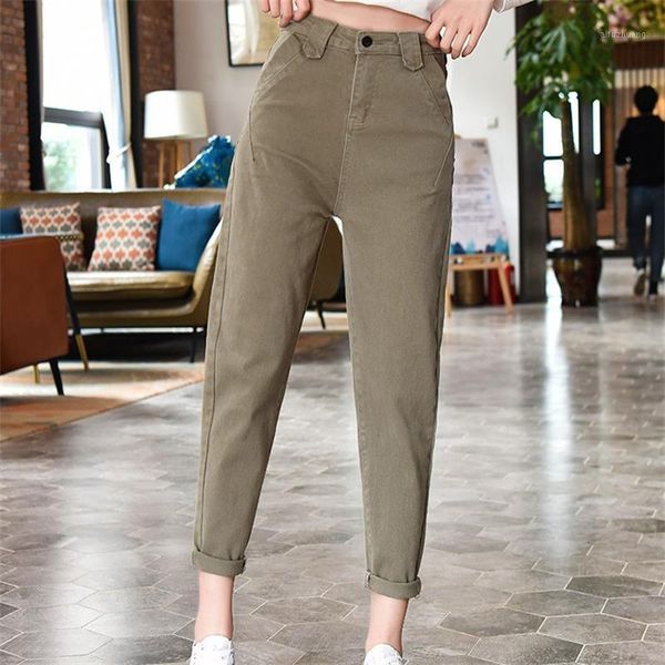 

2020 women's jeans high waist casual pants pencil pants ankle-length1, Blue