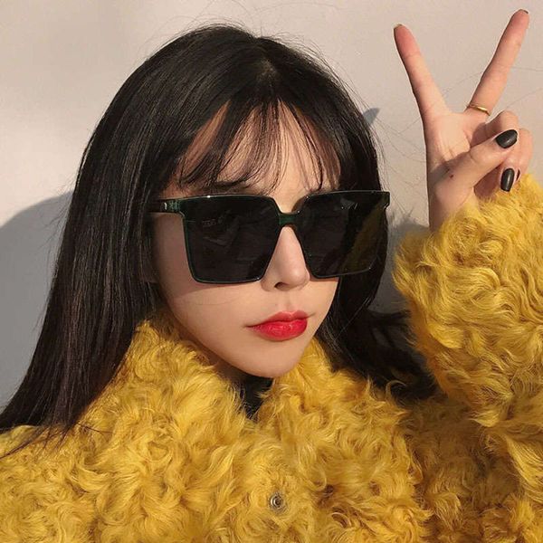 

square large red plane mesh fashionable big face men, sun shading and anti ultraviolet polarized sunglasses for women bevk, White;black