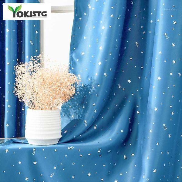 

yokistg lucky star printed blackout curtains for living room kids room bedroom modern window treatment drapes 100% polyester1