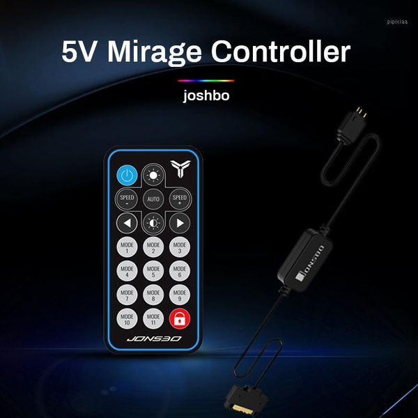 

fans & coolings jonsbo aura rgb controller remote control 5v 3pin sata power supply memory led cool light stripe symphony edition for pc cas
