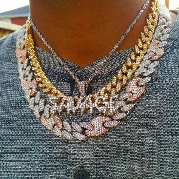 

chokers hip hop women iced out bling 5a cubic zirconia cz paved big heavy 12mm cuban infinity chain choker necklace jewelry, Golden;silver